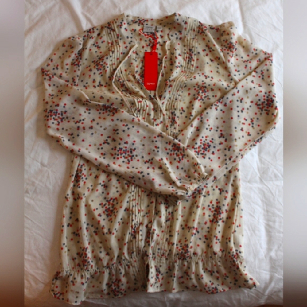 NWT Esprit polkadot blouse